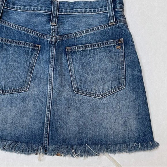 Madewell Rigid Denim A Line Skirt Womens 26 Summer Festival Casual Vacation - Picture 5 of 13